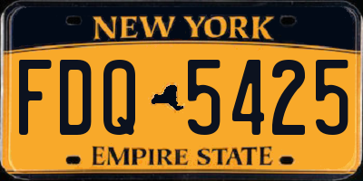 NY license plate FDQ5425