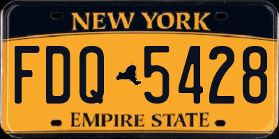 NY license plate FDQ5428
