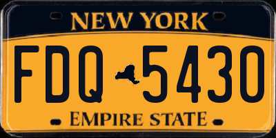 NY license plate FDQ5430