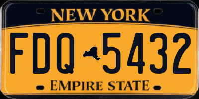 NY license plate FDQ5432