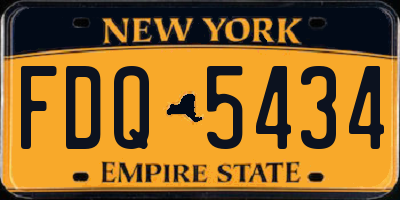 NY license plate FDQ5434