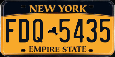 NY license plate FDQ5435