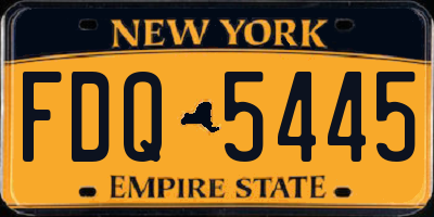 NY license plate FDQ5445
