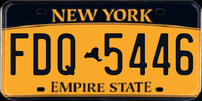 NY license plate FDQ5446