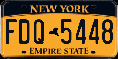 NY license plate FDQ5448