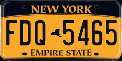 NY license plate FDQ5465