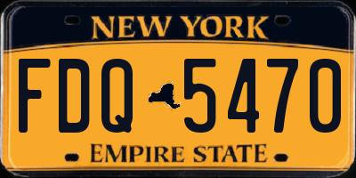 NY license plate FDQ5470