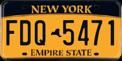 NY license plate FDQ5471