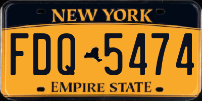 NY license plate FDQ5474