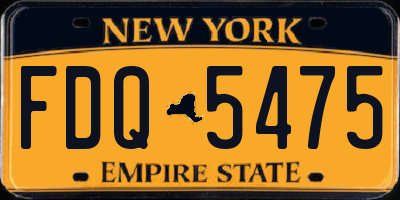 NY license plate FDQ5475