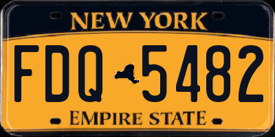 NY license plate FDQ5482