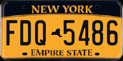 NY license plate FDQ5486