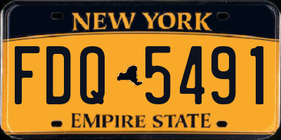 NY license plate FDQ5491