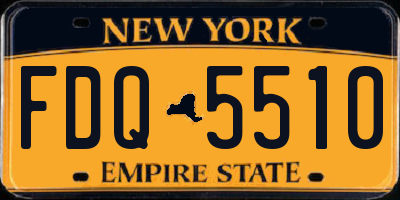 NY license plate FDQ5510