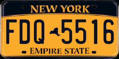 NY license plate FDQ5516