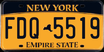 NY license plate FDQ5519