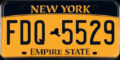 NY license plate FDQ5529