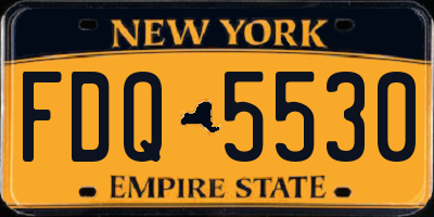 NY license plate FDQ5530