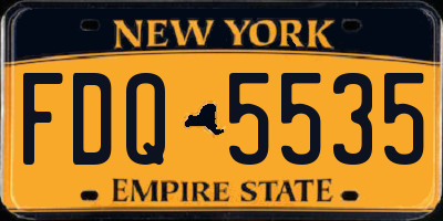 NY license plate FDQ5535