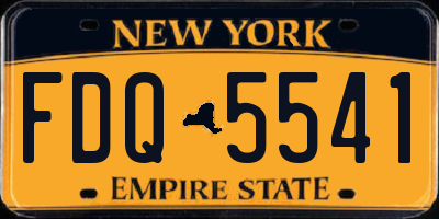 NY license plate FDQ5541