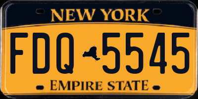 NY license plate FDQ5545