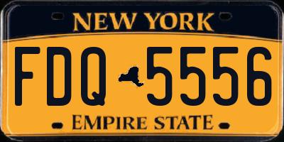 NY license plate FDQ5556