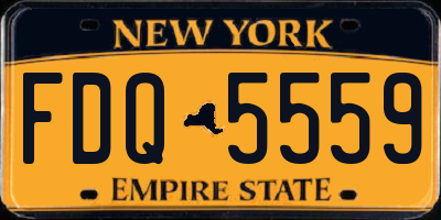 NY license plate FDQ5559