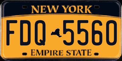 NY license plate FDQ5560