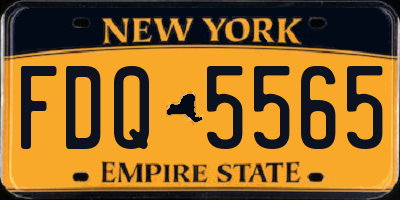NY license plate FDQ5565