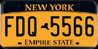 NY license plate FDQ5566