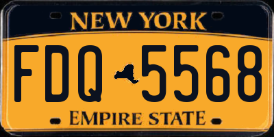 NY license plate FDQ5568
