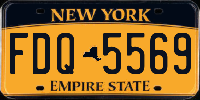 NY license plate FDQ5569