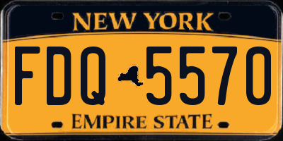NY license plate FDQ5570