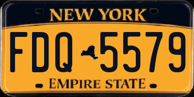NY license plate FDQ5579