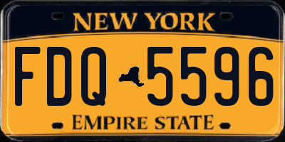 NY license plate FDQ5596