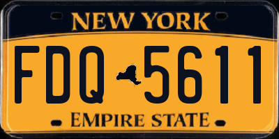 NY license plate FDQ5611