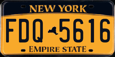 NY license plate FDQ5616