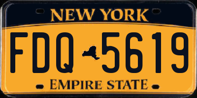 NY license plate FDQ5619