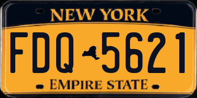NY license plate FDQ5621