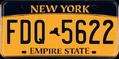 NY license plate FDQ5622