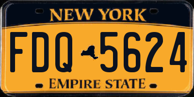 NY license plate FDQ5624