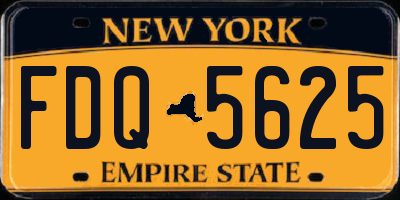 NY license plate FDQ5625
