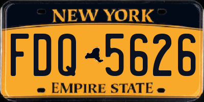 NY license plate FDQ5626
