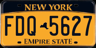 NY license plate FDQ5627