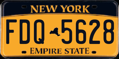 NY license plate FDQ5628