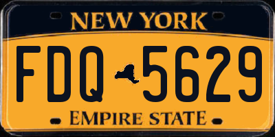 NY license plate FDQ5629