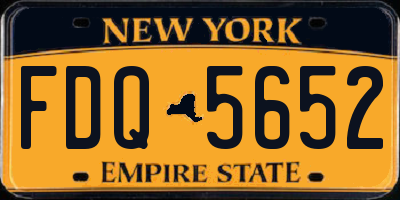 NY license plate FDQ5652