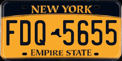NY license plate FDQ5655