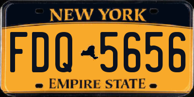 NY license plate FDQ5656