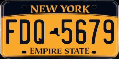 NY license plate FDQ5679